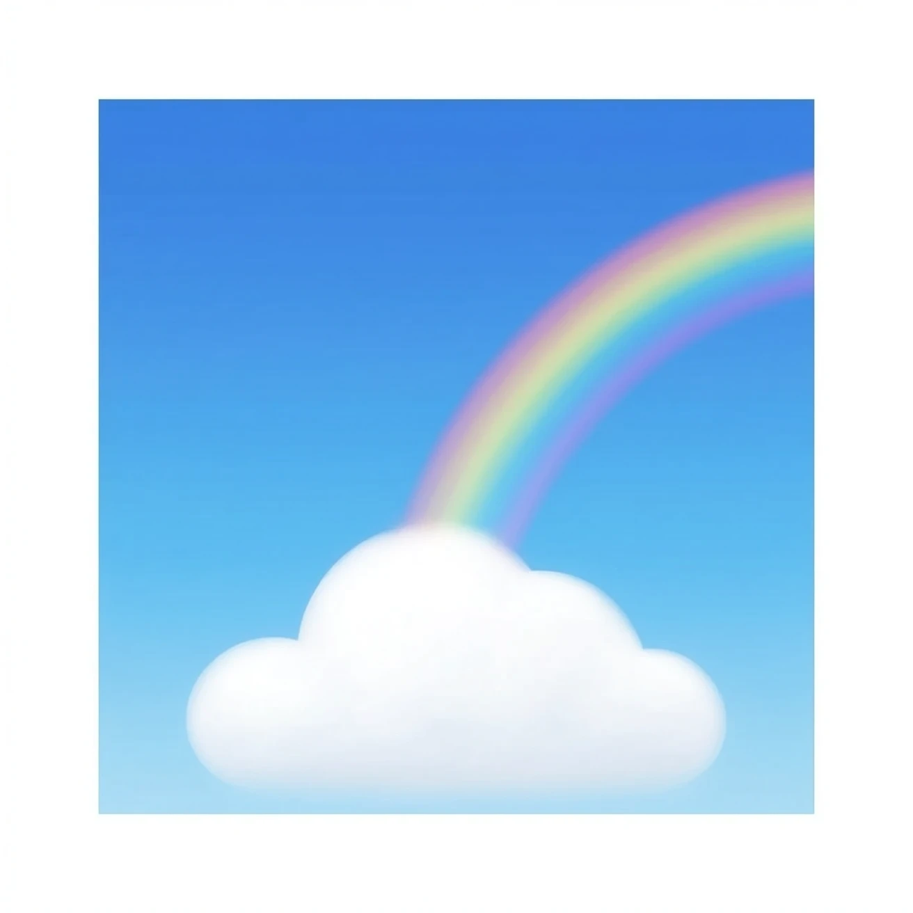 rainbow and cloud emoji