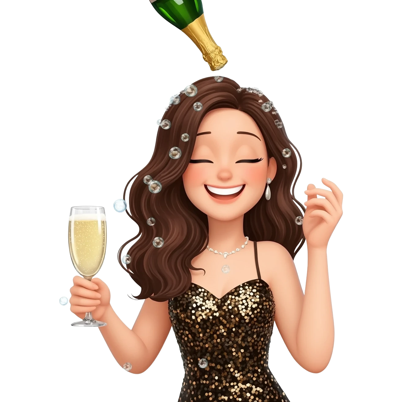 champagne shower emoji