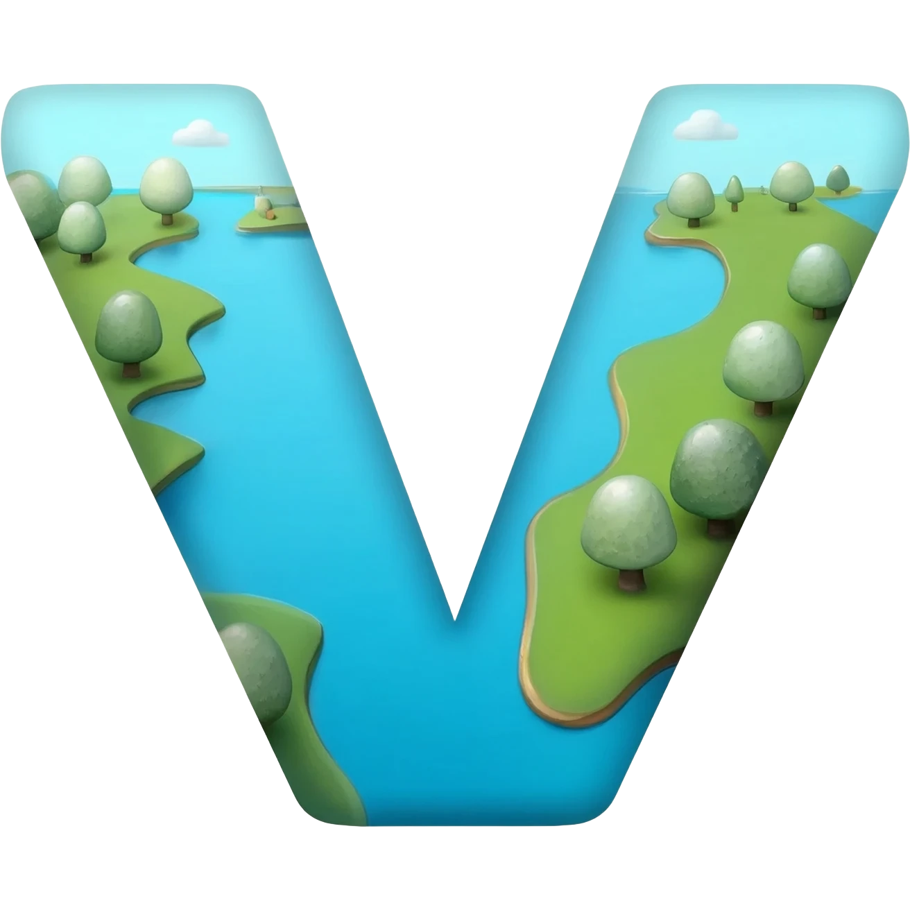 БУКВА V С ЛАНДЫШАМИ emoji