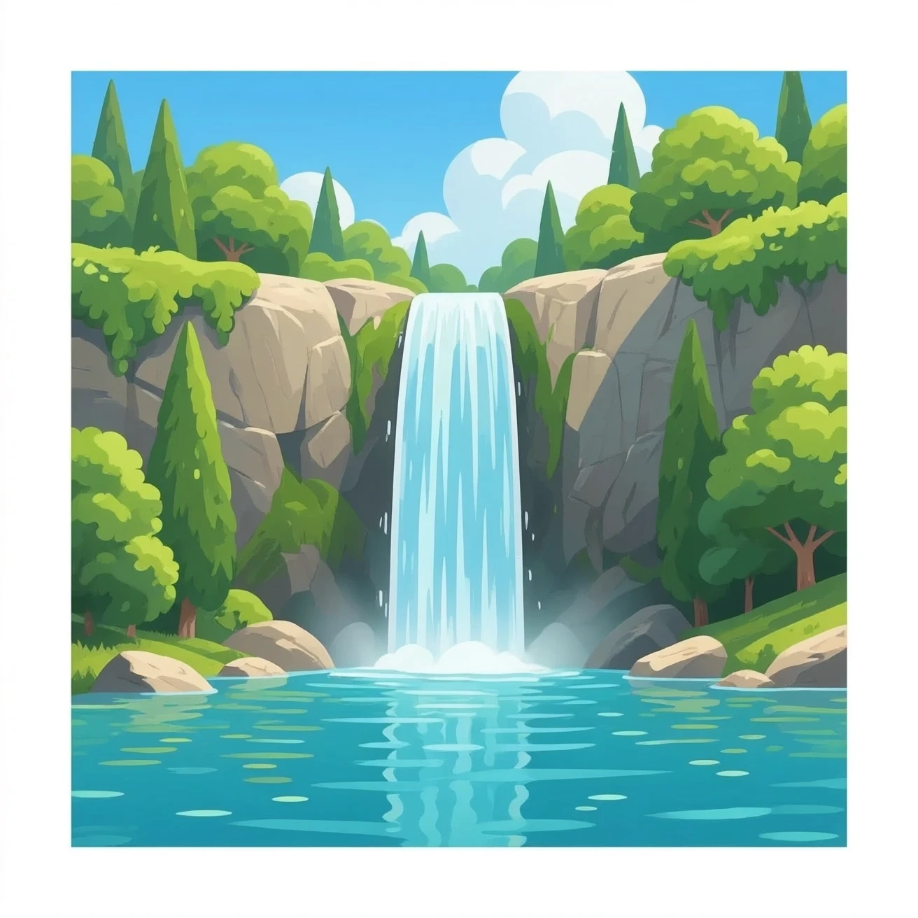 Waterfall emoji