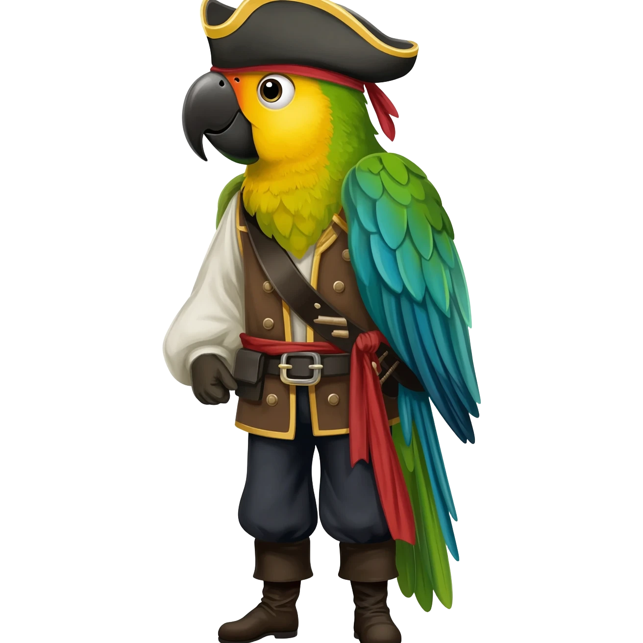 pirate and parrot emoji