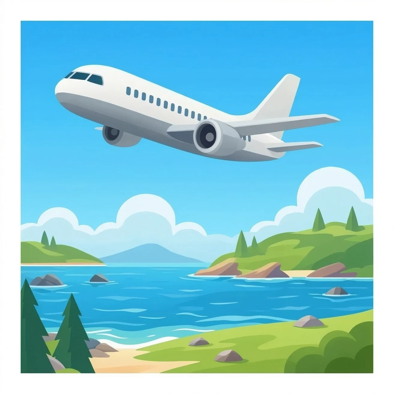 самолет море emoji