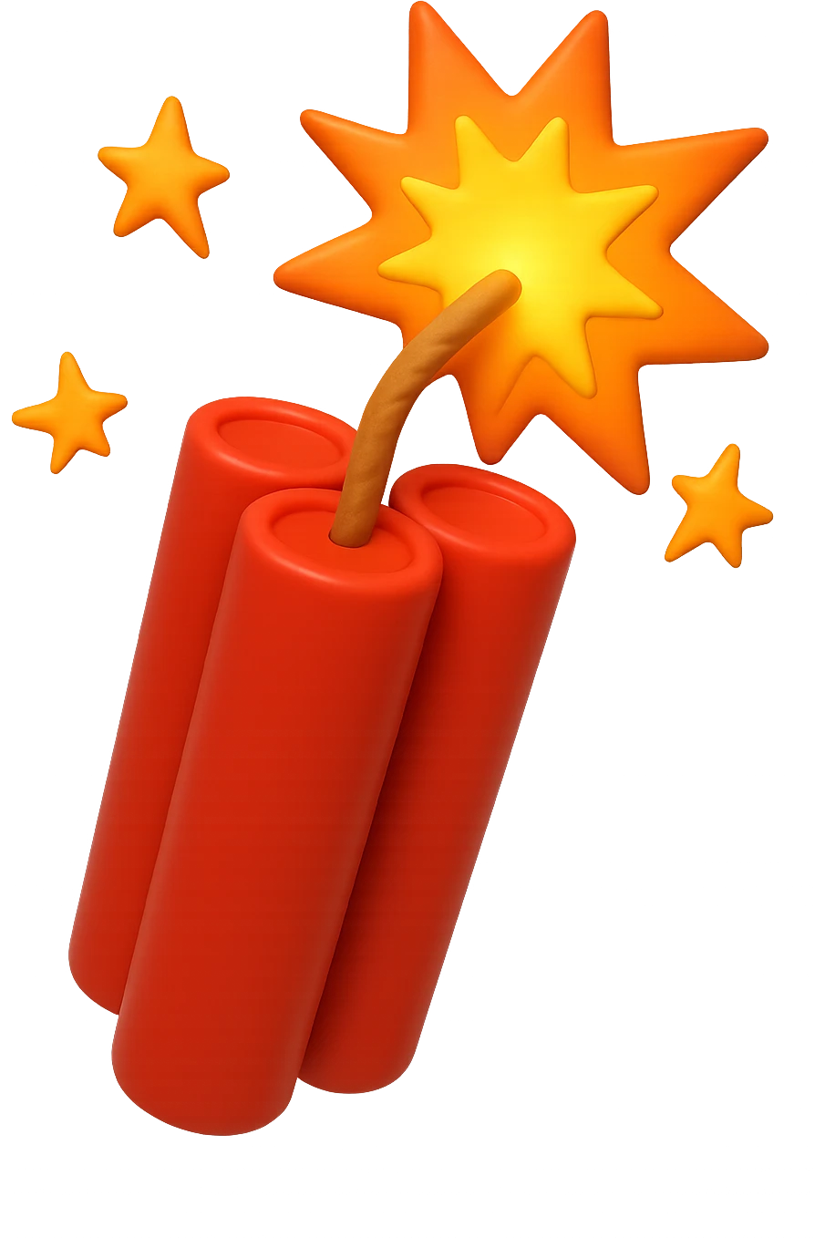 EMOJI STILE IPHONE 3D DI unA dinamite CHE SCOPPIA emoji