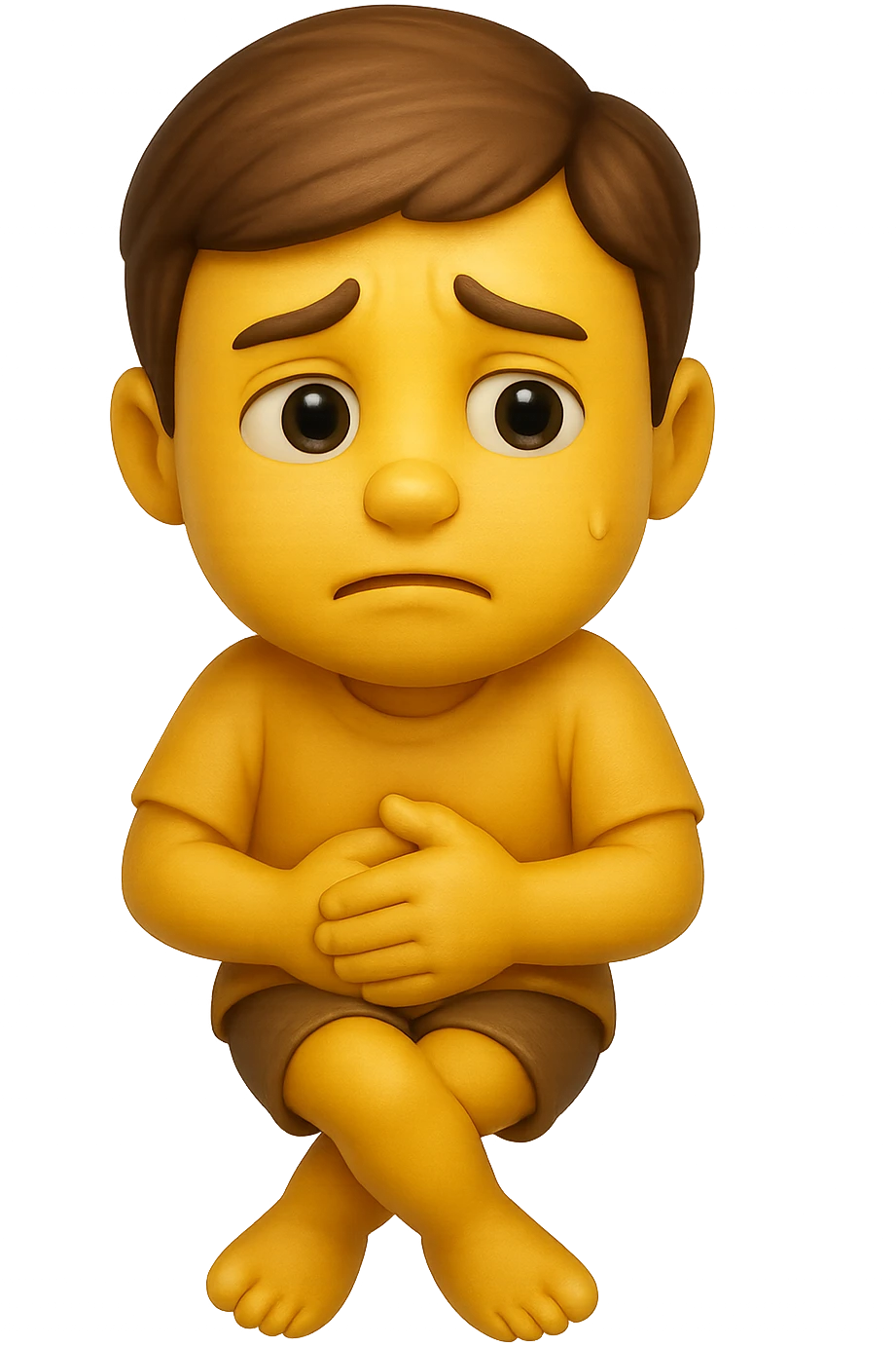 emoji stile iphone che riguarda l'argomento "stipsi/andrò al bagno oggi?", iperrealistico 4k emoji