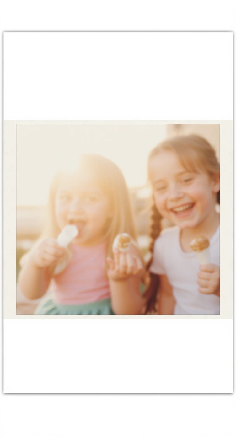 happy children with melting ice cream cones emoji
