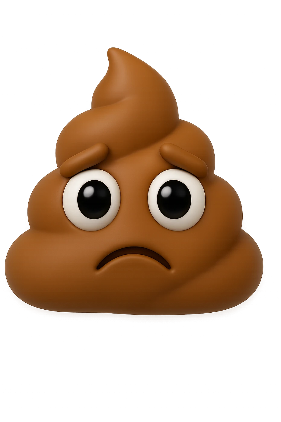 emoji 3d stile iphone con cacca triste e occhi 3d emoji