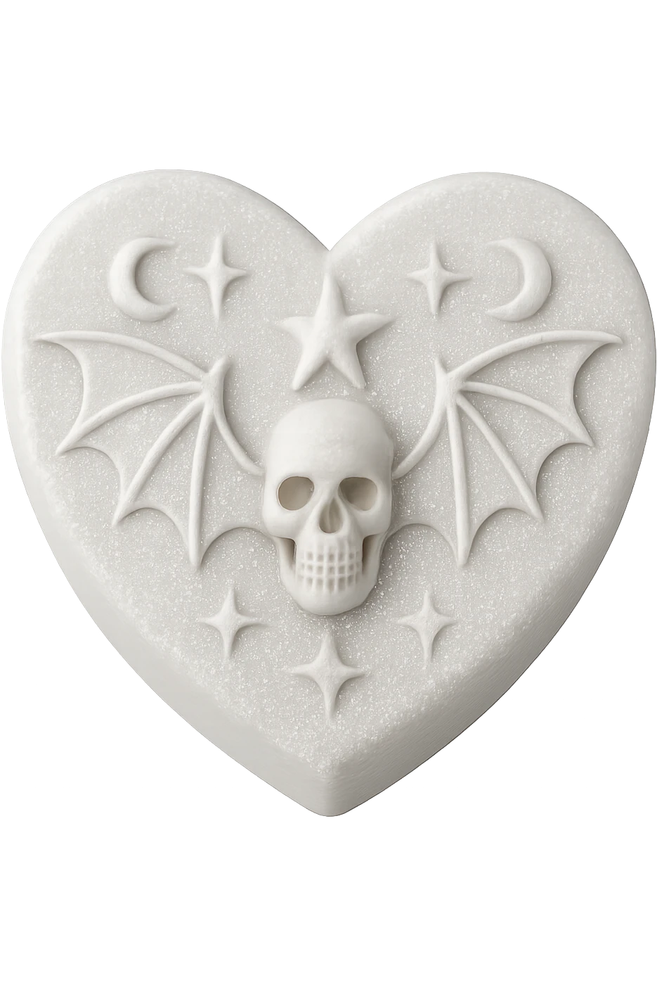 white sparkly goth object, remove background emoji
