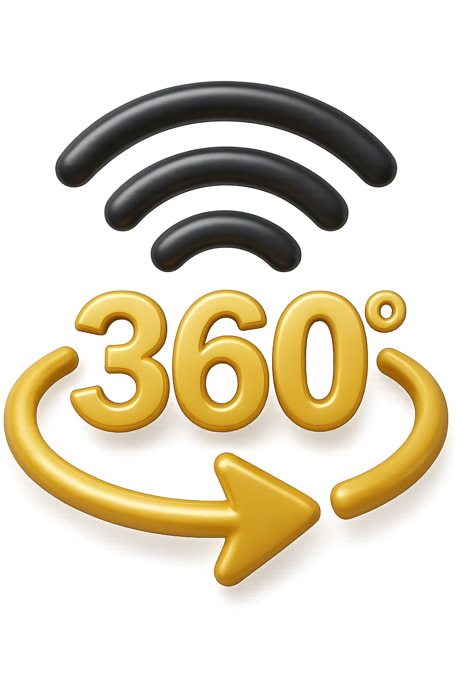 emoji stile iphone di segnale di 360°, iperealistico 4k emoji
