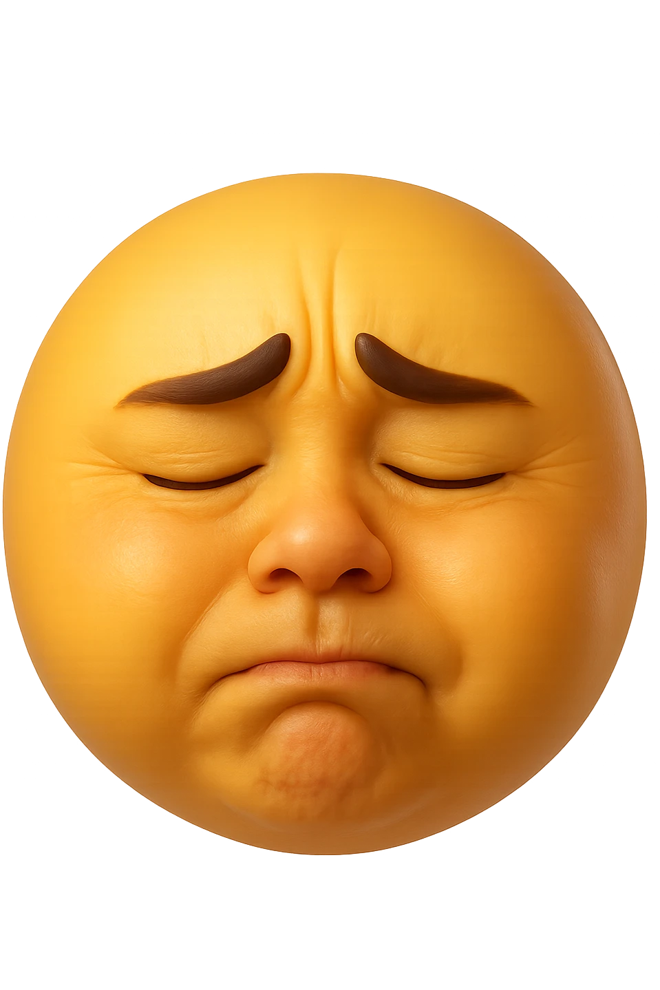 emoji stile iphone che riguarda l'argomento "stipsi/andrò al bagno oggi?", iperrealistico 4k emoji