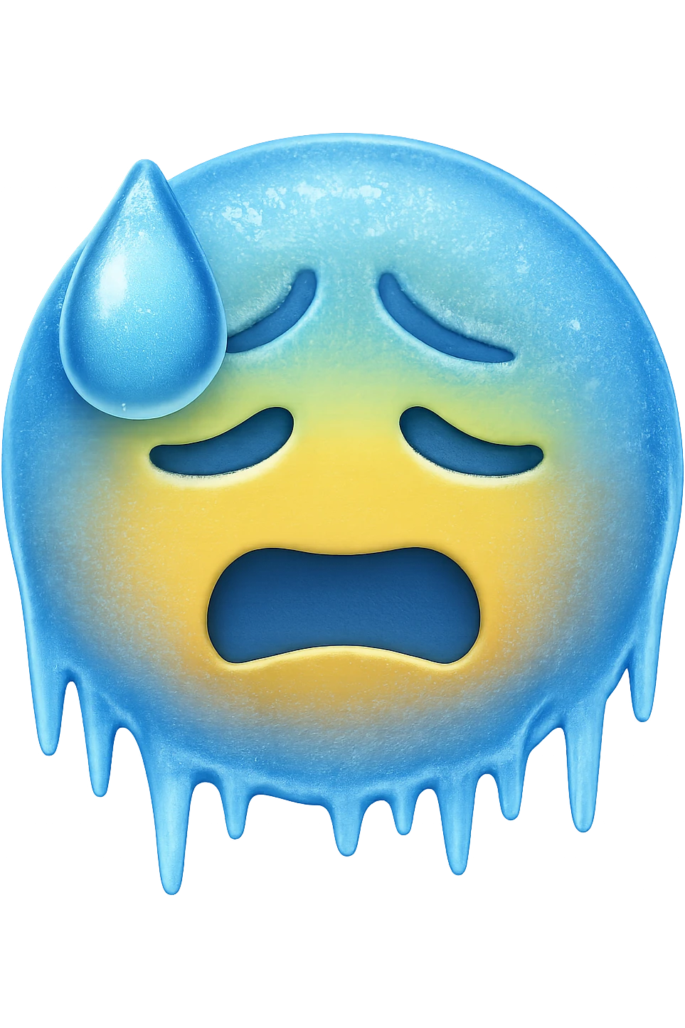 sudorazione fredda , freddo gelido emoji stile iphone emoji