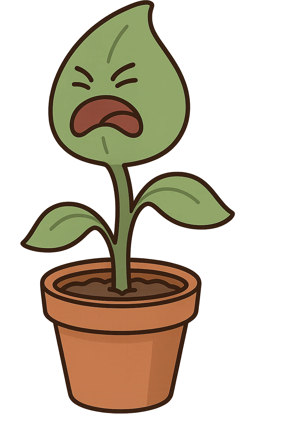 plant no human, no eyes, no background emoji