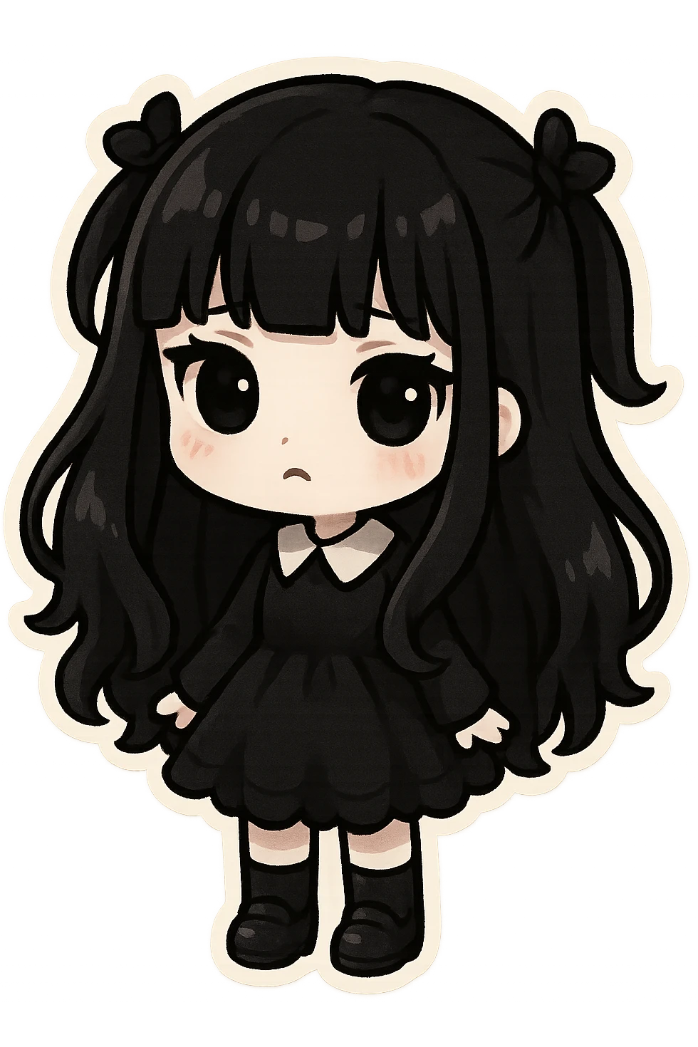 Goth black object emoji