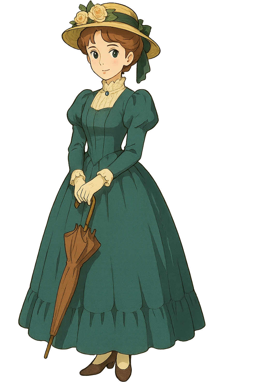 the full body of a stereotypical victorian young  wealthy women emoji