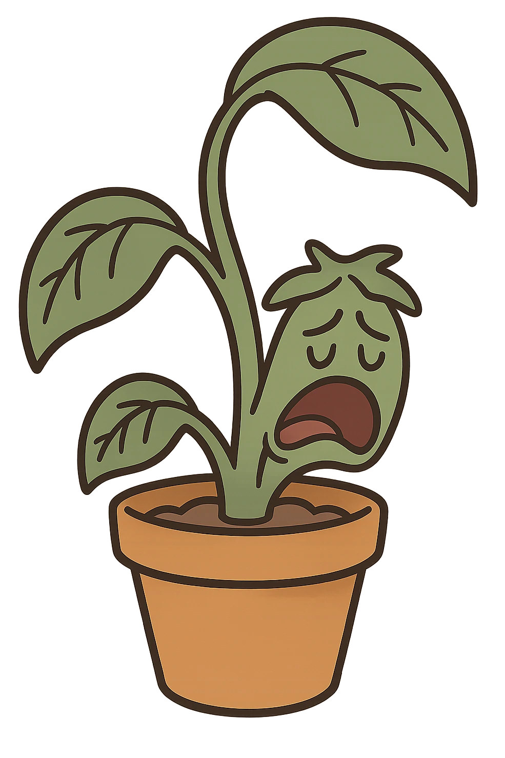 plant no human, no eyes, no background emoji