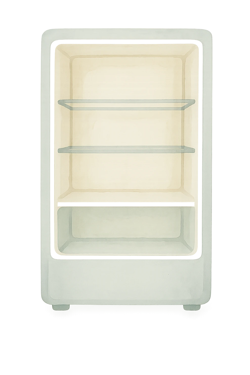 empty fridge view from the front emoji