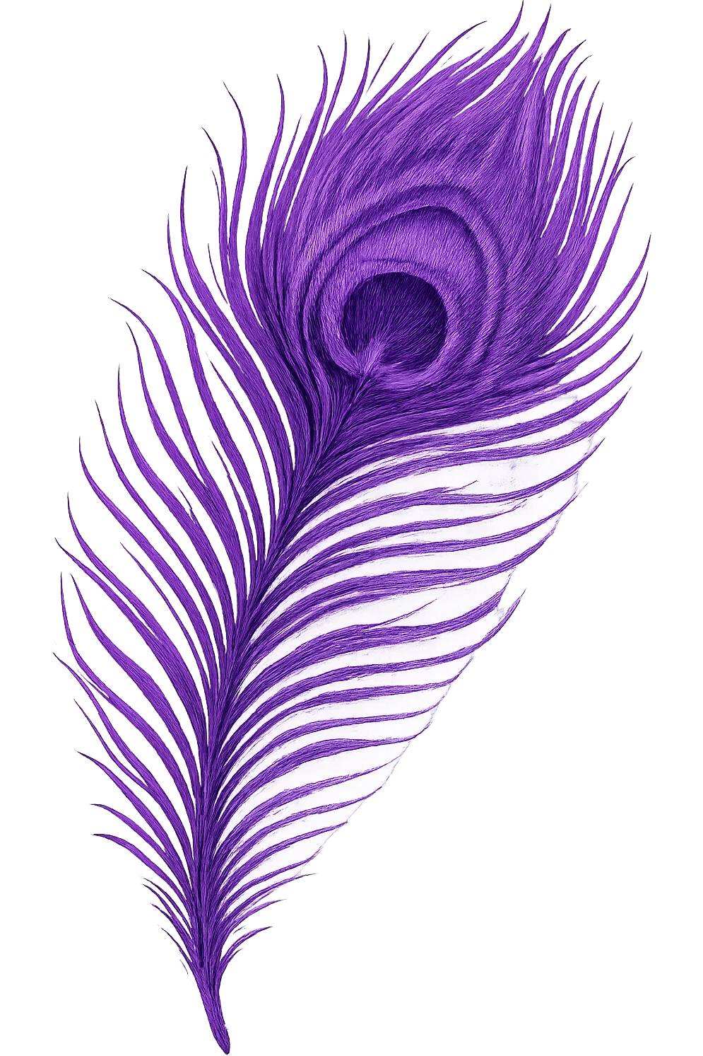 purple peacock feather emoji