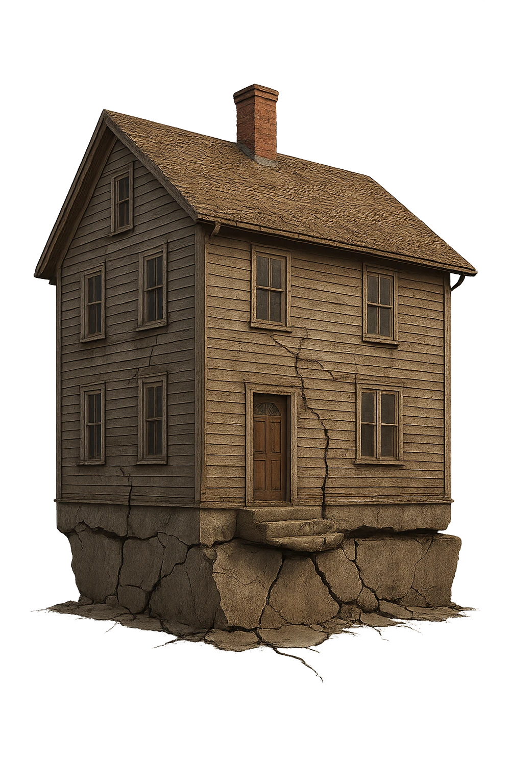 casa con fondamenta instabili realistica emoji