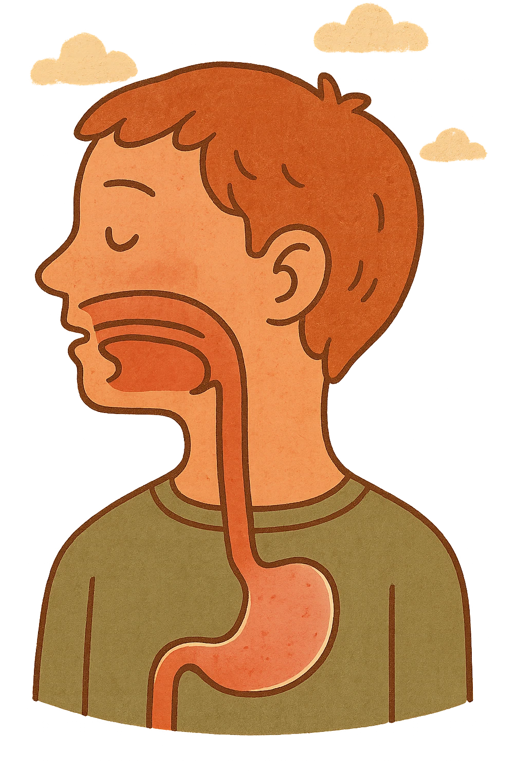head with esophagus emoji