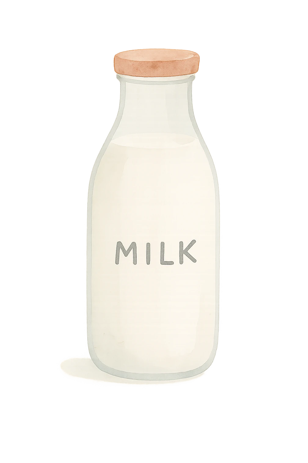 a bottle of milk with milk written on it emoji