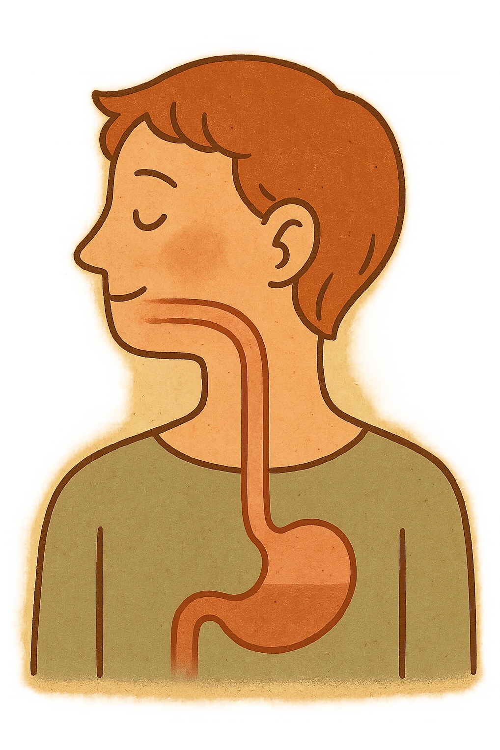head with esophagus emoji