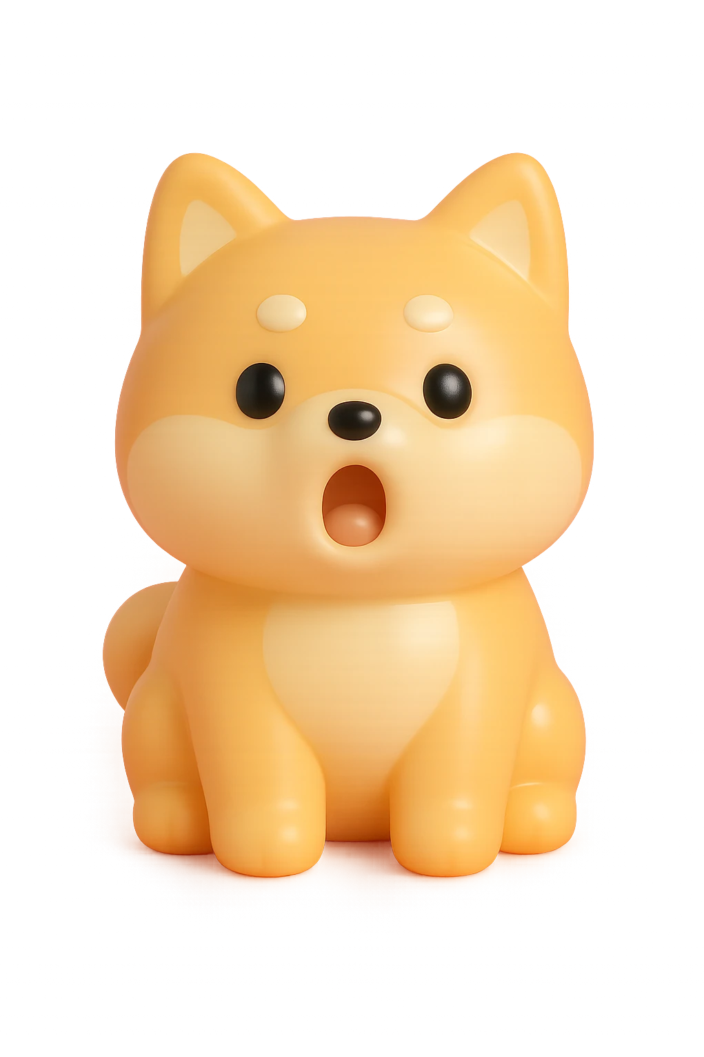 shiba inu, surprised emoji