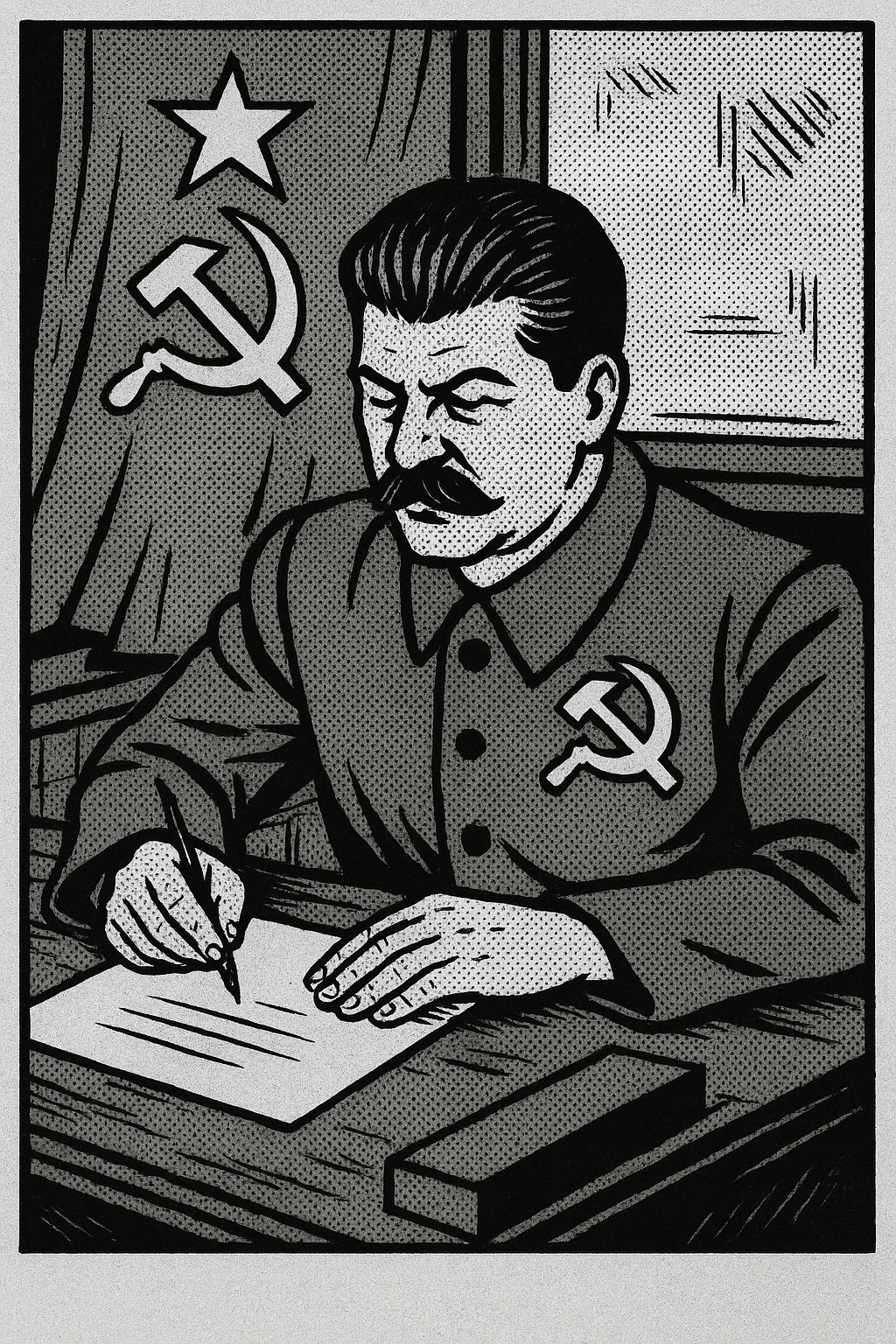 Make this image black and white emoji