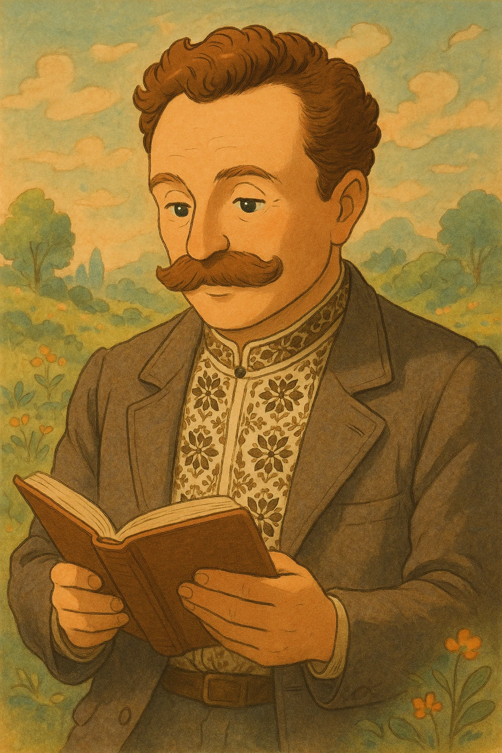 Man reading a book emoji
