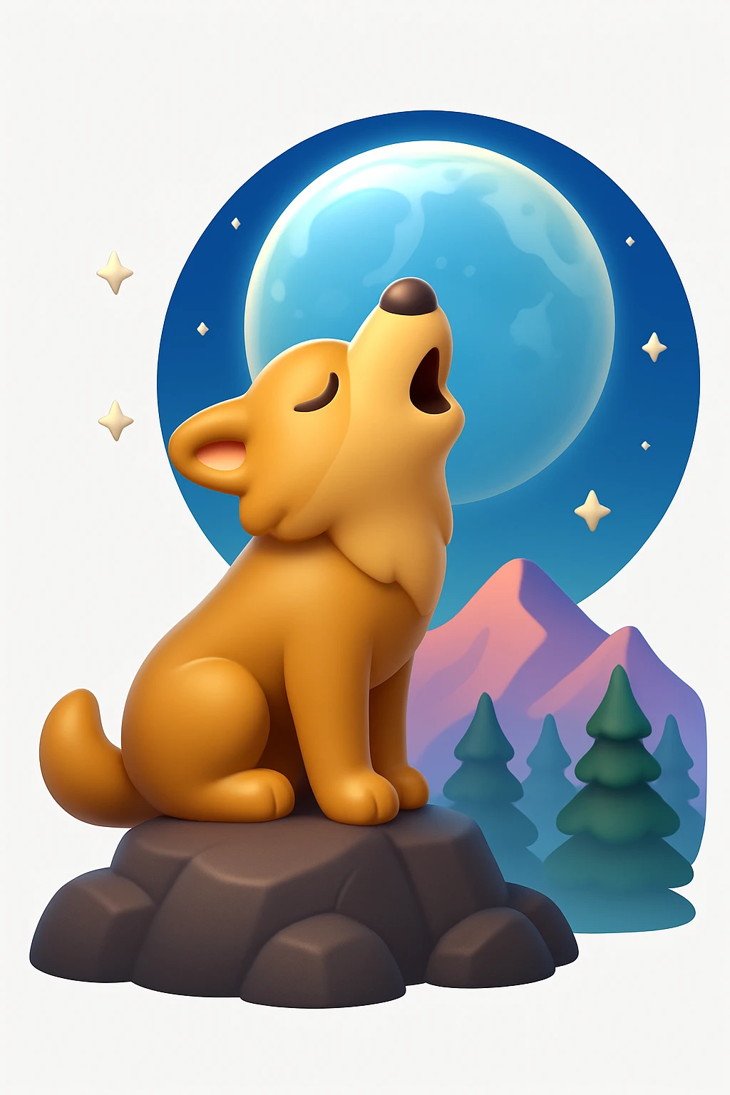 Convert the uploaded image into a 3D Apple-style emoji — preserve the key shapes, colors, and overall composition of the original image. Simplify the forms into clean, rounded cartoon-style elements while keeping the subject recognizable. Apply glossy textures, soft lighting, smooth shading, and render everything in Apple emoji style on a clean white background emoji