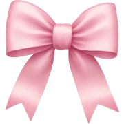 light pink ribbon bow sticker