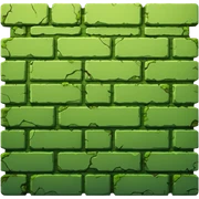 Green brick wall sticker