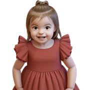 smiling girl in dress sticker