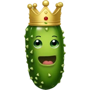 Pickle with crown sticker