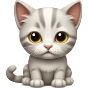 frowning cute kitten sticker