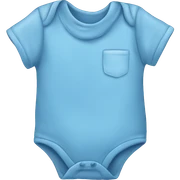 Plain blue baby’s onesie shirt sticker