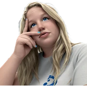 blonde girl with blue eyes sticker