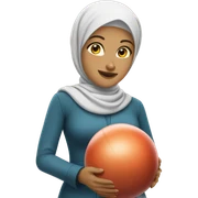 Caucasian-Hijabi-bowling sticker