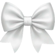 white satin bow sticker