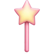 Light pink wand sticker