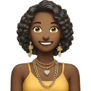 smiling girl outdoors with jewelry sticker