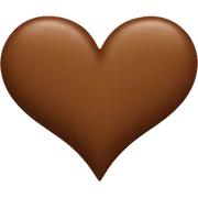 Brown heart emoji sticker