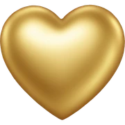 gold heart sticker