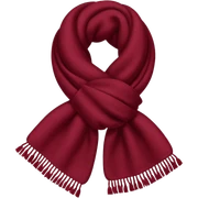 Écharpe rouge bordeaux hiver sticker