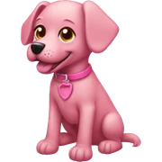 Pink dog sticker