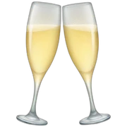 cheers champagne glasses sticker