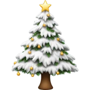 white christmas tree sticker