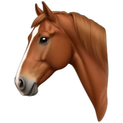 chestnut horse without white sticker
