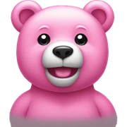 pink bear sticker