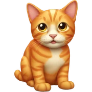 Orange cat sticker