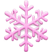 Pink snowflake sticker