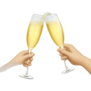Cheers with  Champagne sticker